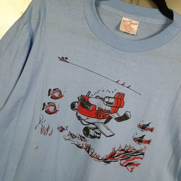 American Vintage Other - US Air Vintage 80s Soft 50/50 Blend Stretch Shirt Graphic Medium Submarine Ocean